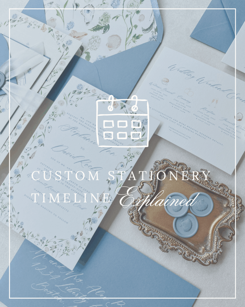 Custom Stationery Timeline Explained Graphic